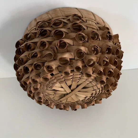 Antique Tramp Art Basket - Picture 2 of 4